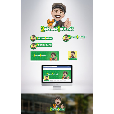 2ekmek1sut.net web sitesi logo tasarımı yarışmasına tasarımcı peraworks tarafından sunulan  tasarım 