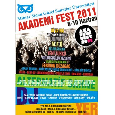 Akademifest 2011 Afiş Tasarımı yarışmasına tasarımcı modulreklam tarafından sunulan  tasarım 