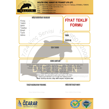 Delfin Vinç Kurumsal Kimlik Tasarımı  yarışmasına tasarımcı charcoal tarafından sunulan  tasarım 