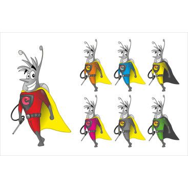 İlaçlama Firması İçin MASKOT yarışmasına tasarımcı Muss tarafından sunulan  tasarım 