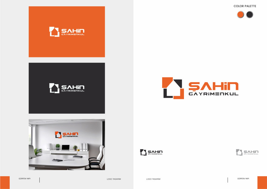 Şahin Gayrimenkul Logo + Kurumsal Kimlik yarışmasına tasarımcı omerardicli tarafından sunulan  tasarım 