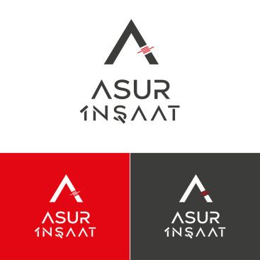 ASUR İNŞAAT İÇİN LOGO TASARIM yarışmasına tasarımcı Gizem SC tarafından sunulan  tasarım 