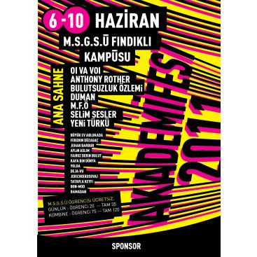 Akademifest 2011 Afiş Tasarımı yarışmasına tasarımcı velvet tarafından sunulan  tasarım 