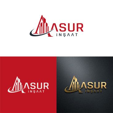 ASUR İNŞAAT İÇİN LOGO TASARIM yarışmasına tasarımcı GCLONR tarafından sunulan  tasarım 