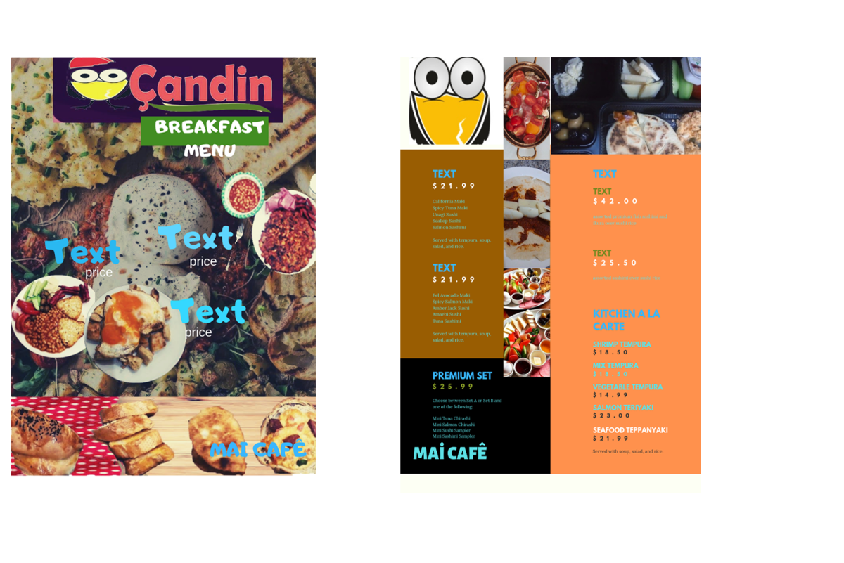 Tasarlayan snaleus-Yemek Menu Brosur