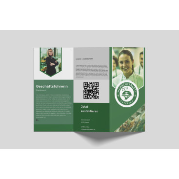 Wunschtablett Broşür yarışmasına tasarımcı serbestt tarafından sunulan  tasarım 