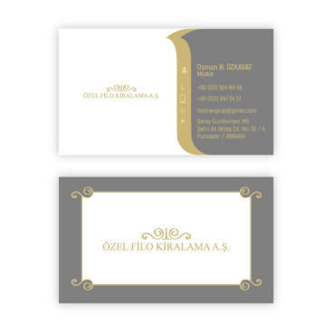 Özel Filo'nun kartvizit tasarımı yarışmasına tasarımcı dadazib tarafından sunulan  tasarım 