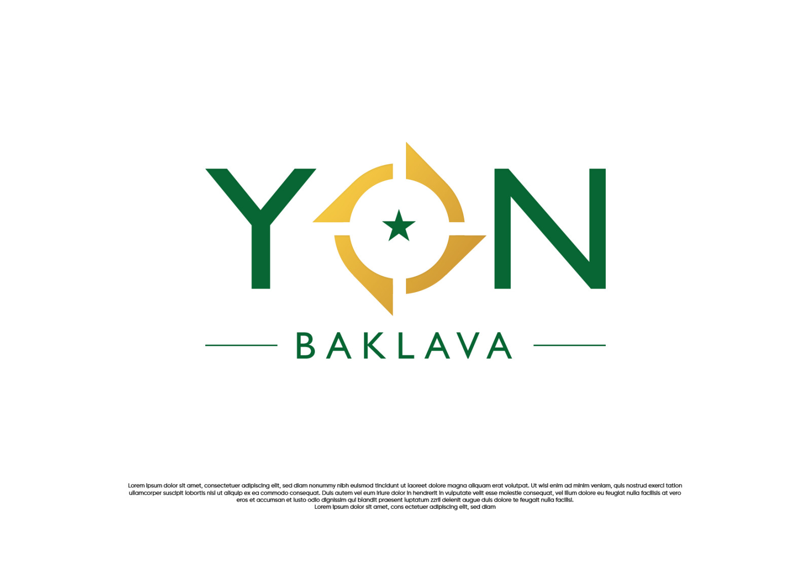 Tasarlayan tarzını yansıt-Yön Baklava şirketimiz için sade ve şık