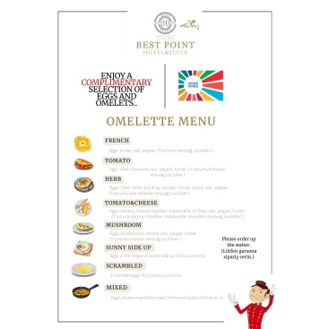 OMLETTE MENÜ yarışmasına tasarımcı gzmgrssy tarafından sunulan  tasarım