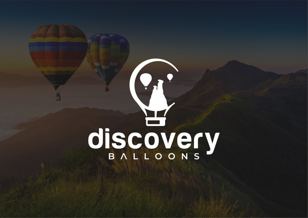 Kapadokya sıcak hava balonu logo tasarım