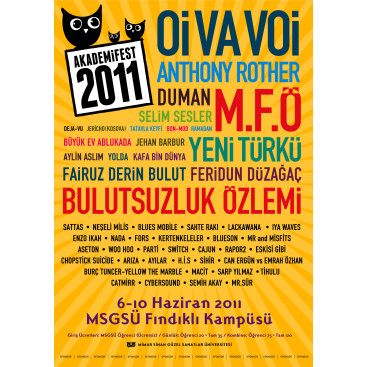 Akademifest 2011 Afiş Tasarımı yarışmasına tasarımcı burranazzo tarafından sunulan  tasarım 