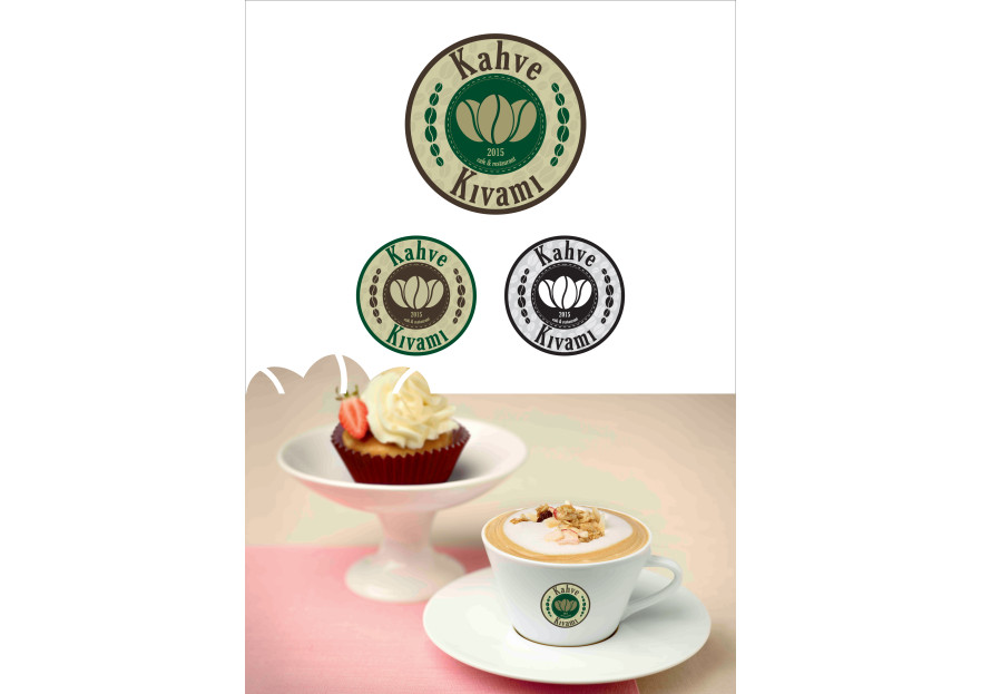 Ulusal cafe zinciri için logo tasarımı yarışmasına tasarımcı Semanur Bayramoğlu tarafından sunulan  tasarım 