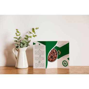 Wunschtablett Broşür yarışmasına tasarımcı serbestt tarafından sunulan  tasarım 