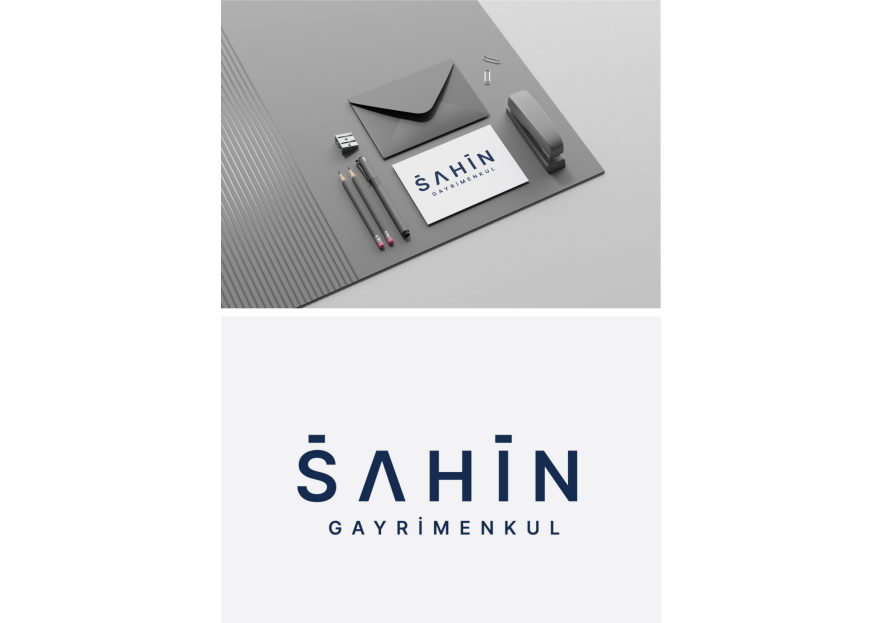 Şahin Gayrimenkul Logo + Kurumsal Kimlik yarışmasına tasarımcı rabiayilms tarafından sunulan  tasarım 