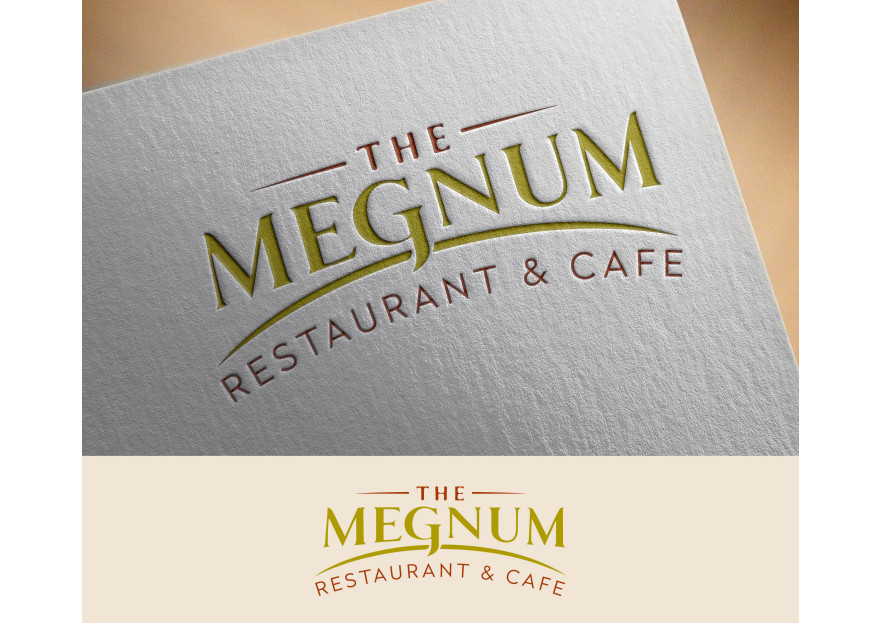 The Megnum Restoranı İçin Logo Tasarım. yarışmasına tasarımcı orhanbaran tarafından sunulan  tasarım 