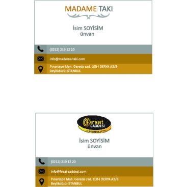 2 Marka Tek Kartvizit yarışmasına tasarımcı busra_kara tarafından sunulan  tasarım 