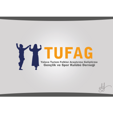 Yalova TUFAG Halk Oyunları Derneği Logos yarışmasına tasarımcı ElifYAZICI tarafından sunulan  tasarım 