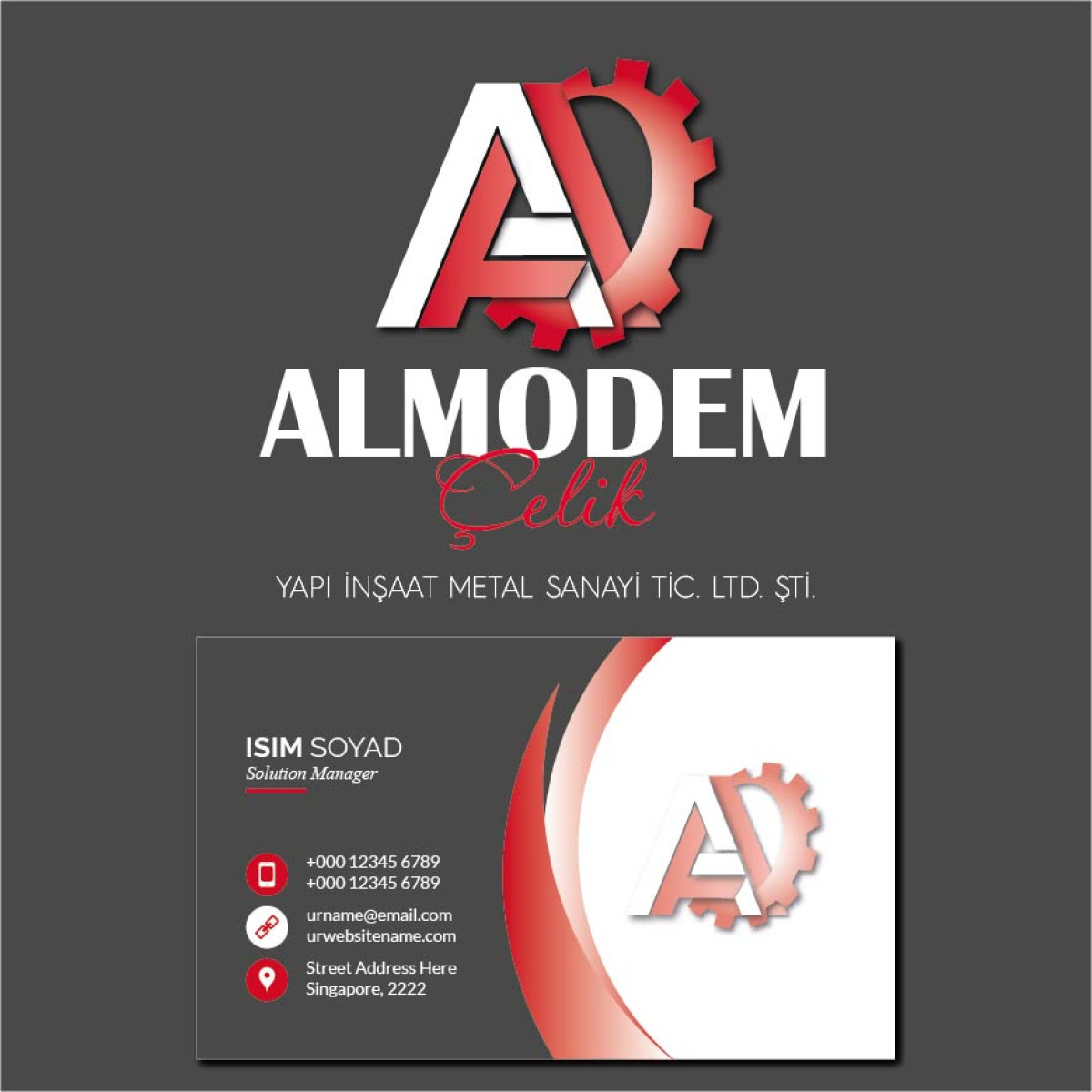 Tasarlayan SultBade-ALMODEM FİRMAMIZA LOGO ÇALIŞMASI