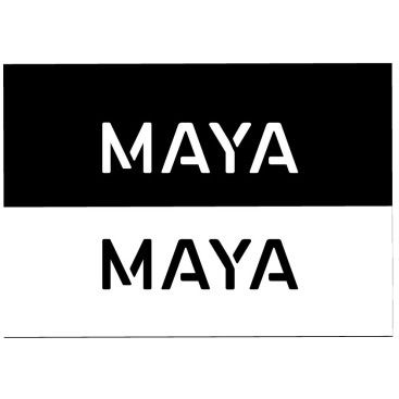 MAYA yazı karakteri ile bir inşaat proje yarışmasına tasarımcı Chiwely tarafından sunulan  tasarım 