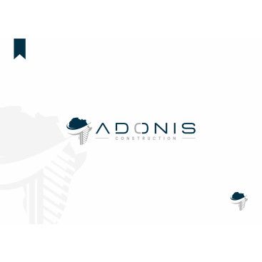 Adonis Construction Logo Tasarımı yarışmasına tasarımcı ogzhnygns tarafından sunulan  tasarım 