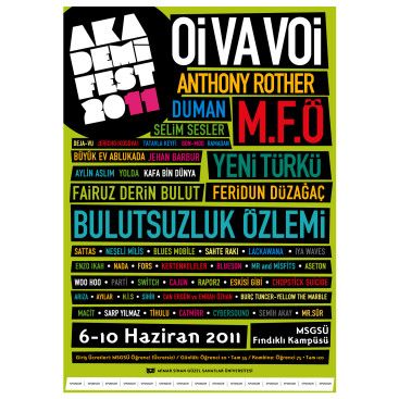 Akademifest 2011 Afiş Tasarımı yarışmasına tasarımcı burranazzo tarafından sunulan  tasarım 