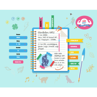 Eğlenceli bir hobi sitesi tasarımı  yarışmasına tasarımcı dadazib tarafından sunulan  tasarım 