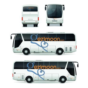 tur acentası için ilgi çekici göze hitap edecek  tabela otobüs yazısı ve cam vs yarışmasına tasarımcı FEMAS tarafından sunulan  tasarım 