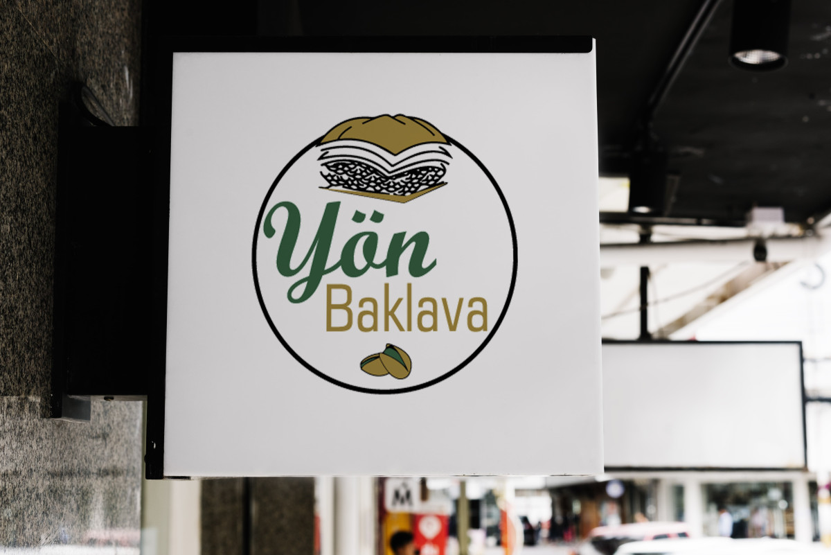 Tasarlayan Kevser Tekten-Yön Baklava şirketimiz için sade ve şık