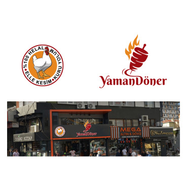 Kuru Yolum Helal Tavuk Döner Markası  yarışmasına tasarımcı grafikodam tarafından sunulan  tasarım 