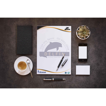 Delfin Vinç Kurumsal Kimlik Tasarımı  yarışmasına tasarımcı yasemin esen tarafından sunulan  tasarım 