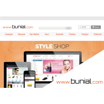 ALIŞVERİŞ SİTESİ İÇİN LOGO yarışmasına tasarımcı byGrafiker tarafından sunulan  tasarım 