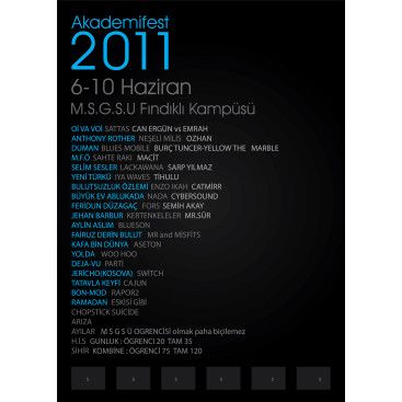 Akademifest 2011 Afiş Tasarımı yarışmasına tasarımcı rayray tarafından sunulan  tasarım 