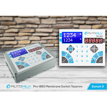 PRO-860 membrane switch tasarımı yarışmasına tasarımcı belirgin tarafından sunulan  tasarım 