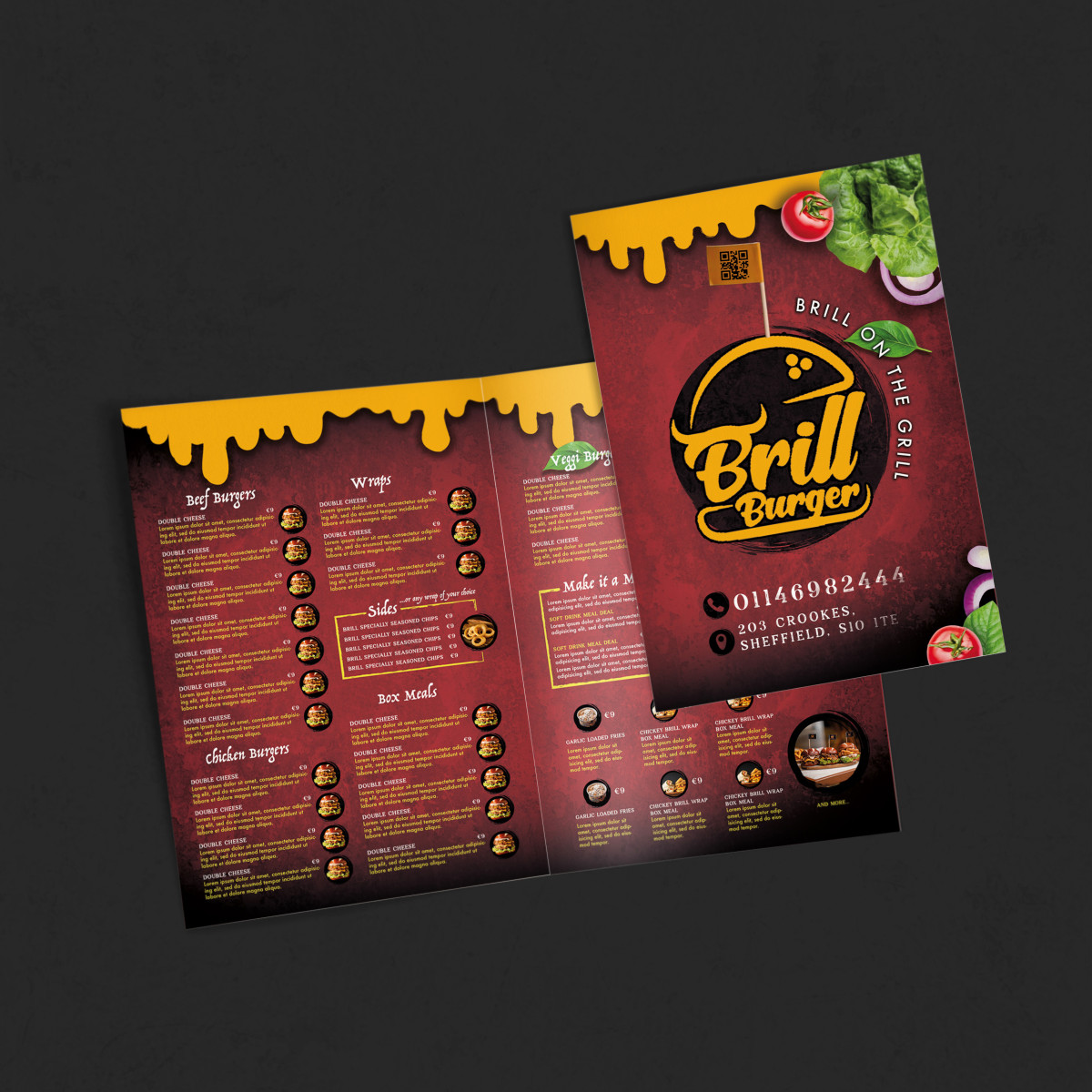 Tasarlayan dadazib-Burger Restoran Menu Tasarimi 