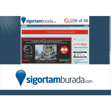 www.sigortamburada.net logo yarışmasına tasarımcı RΛPİDO tarafından sunulan  tasarım 
