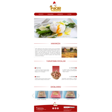 YUMURTA FİRMAMIZA WEB TASARIM yarışmasına tasarımcı Morbelium Grafik tarafından sunulan  tasarım 