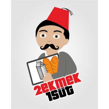 2ekmek1sut.net web sitesi logo tasarımı yarışmasına tasarımcı vedatonceliks tarafından sunulan  tasarım 