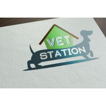 VET STATION VETERİNER KLİNİĞİ   LOGO  yarışmasına tasarımcı Ebugonen tarafından sunulan  tasarım 