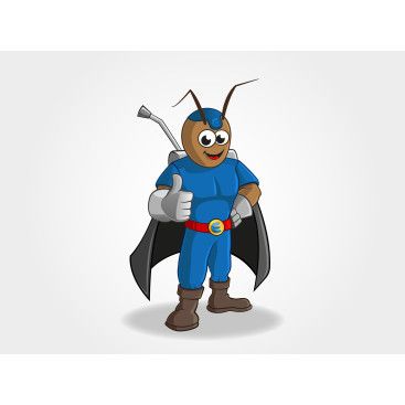 İlaçlama Firması İçin MASKOT yarışmasına tasarımcı volkanKocaman tarafından sunulan  tasarım 