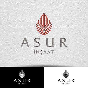 ASUR İNŞAAT İÇİN LOGO TASARIM yarışmasına tasarımcı Gökko0 tarafından sunulan  tasarım 