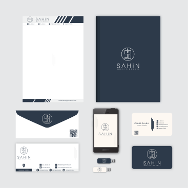 Şahin Gayrimenkul Logo + Kurumsal Kimlik yarışmasına tasarımcı Gizem SC tarafından sunulan  tasarım 