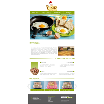 YUMURTA FİRMAMIZA WEB TASARIM yarışmasına tasarımcı Morbelium Grafik tarafından sunulan  tasarım 