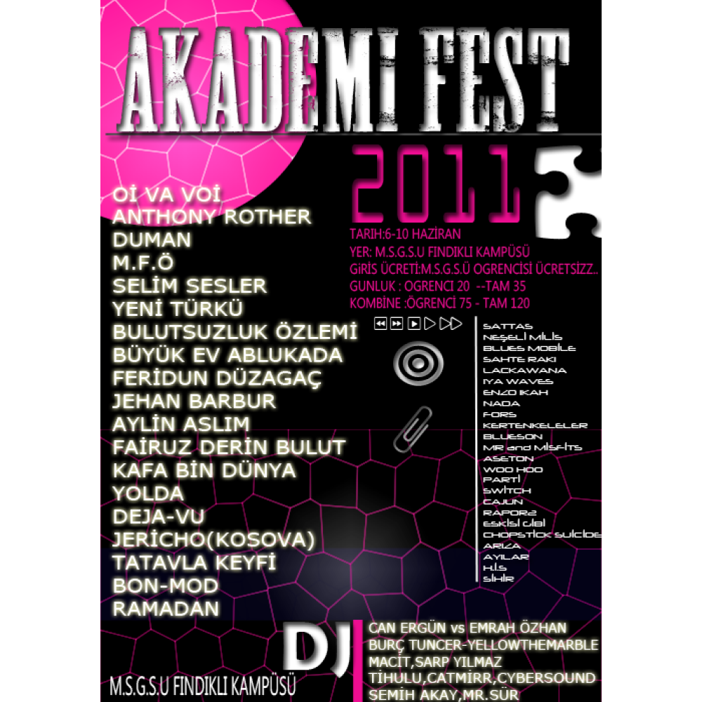 Akademifest 2011 Afiş Tasarımı