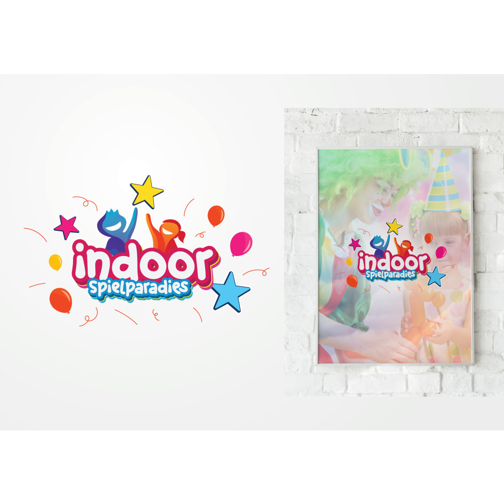 Indoor Spielparadies İçin Yaratıcı Logo 