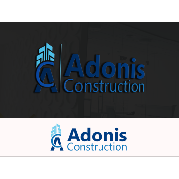 Adonis Construction Logo Tasarımı yarışmasına tasarımcı 443618 tarafından sunulan  tasarım 