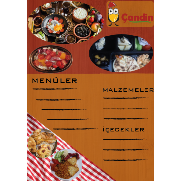 Yemek Menu Brosur yarışmasına tasarımcı Khann tarafından sunulan  tasarım