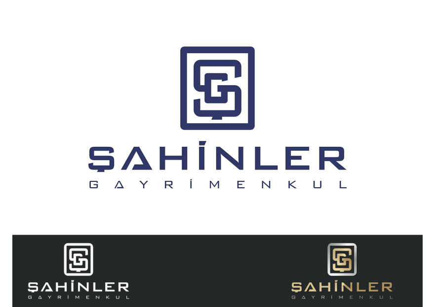 Şahin Gayrimenkul Logo + Kurumsal Kimlik yarışmasına tasarımcı Dyzyn tarafından sunulan  tasarım 