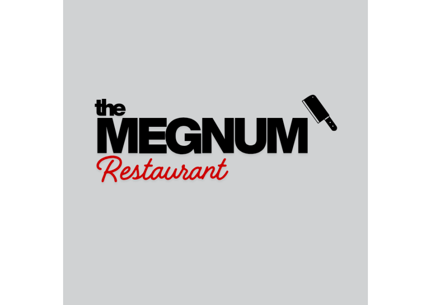 The Megnum Restoranı İçin Logo Tasarım. yarışmasına tasarımcı MEGnc tarafından sunulan  tasarım 
