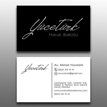 avukatlık ofisine logo ve kart tasarlama yarışmasına tasarımcı ahsenbeyza tarafından sunulan  tasarım 