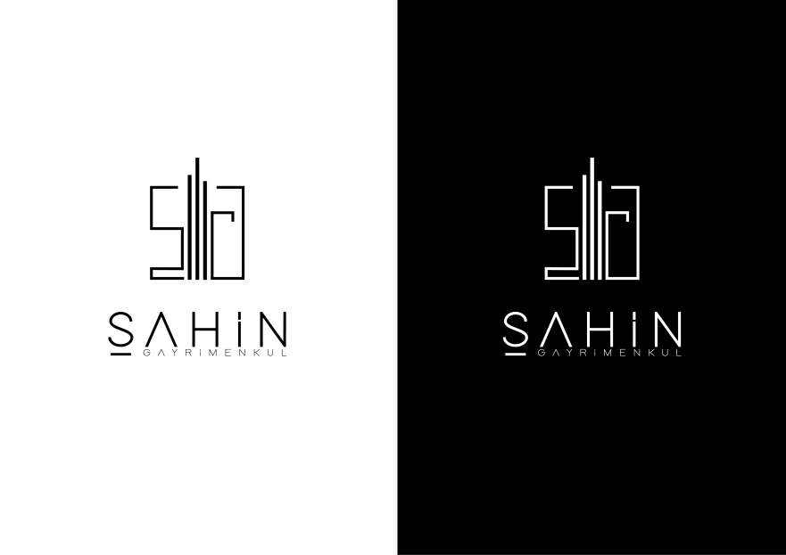 Şahin Gayrimenkul Logo + Kurumsal Kimlik yarışmasına tasarımcı Gizem SC tarafından sunulan  tasarım 